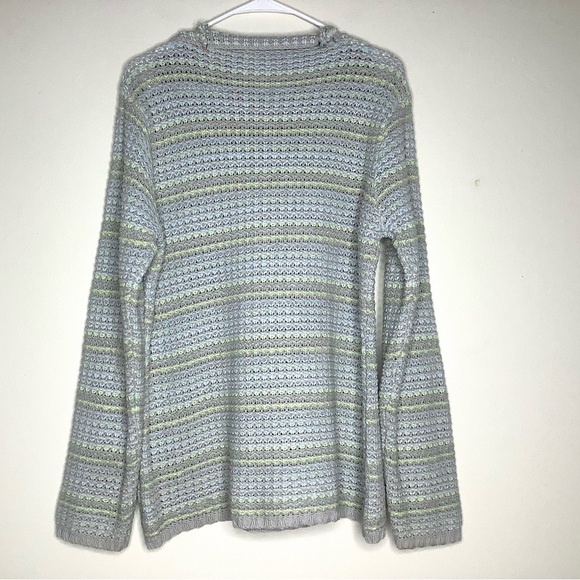 < Liz Claiborne Pastel Knit Collared Oversized Sweater > - Picture 6 of 7